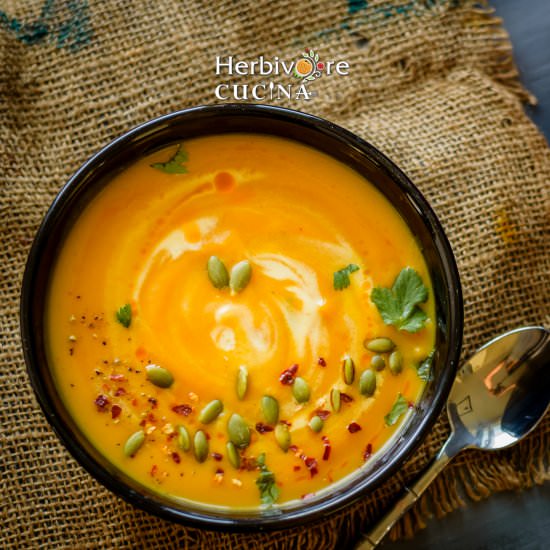 Instant Pot Butternut Squash Soup - Recipe photo by Herbivore Cucina