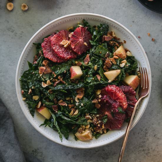 Autumn Blood Orange Kale Salad - Recipe photo by Spices in my DNA