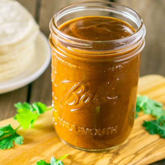 20-Minute Red Enchilada Sauce - Recipe photo by Burrata and Bubbles