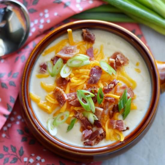 Low Carb Loaded Baked "Potato" Soup - Recipe photo by texasgranolagirl