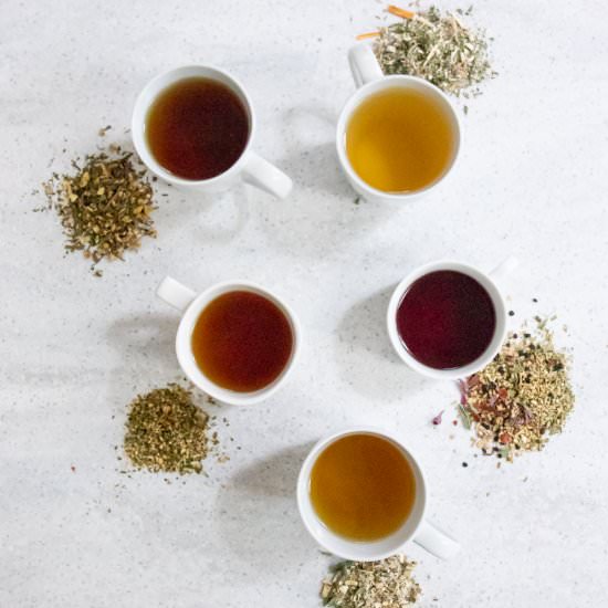 5 Cold-Busting Herbal Tea Blends - Recipe photo by wholefully