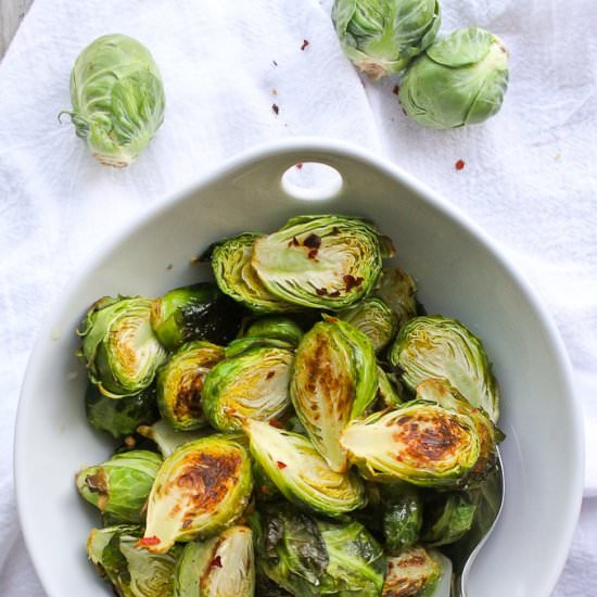 Oven-Roasted Brussels Sprouts - Recipe photo by champagne-tastes