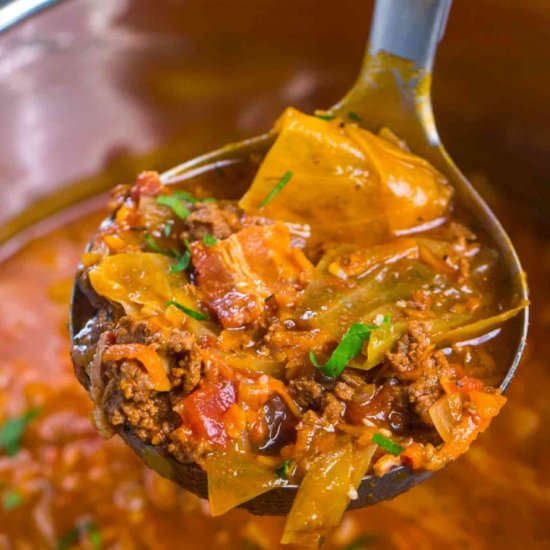 Instant Pot Cabbage Roll Soup - Recipe photo by peasandpeonies