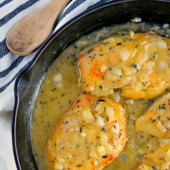 Apple Cider Chicken - Recipe photo by chiselandfork