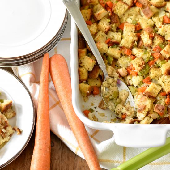 Gluten Free Vegan Stuffing - Recipe photo by living freely gluten free