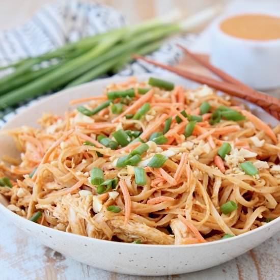 Thai Peanut Chicken Noodles - Recipe photo by Whitney Bond