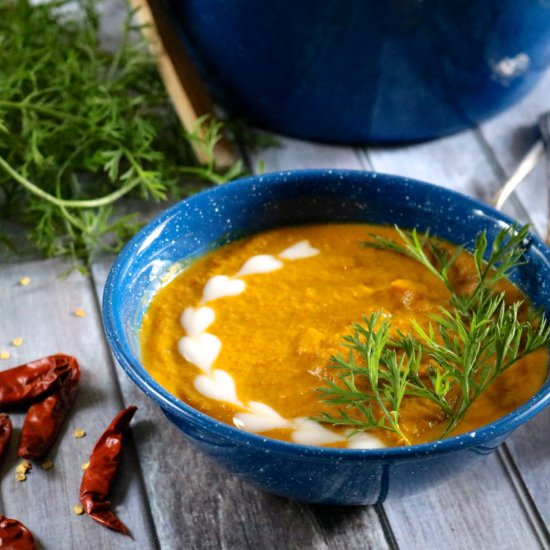 Open Fire Carrot Curry Soup - Recipe photo by EatSomethingDelicious