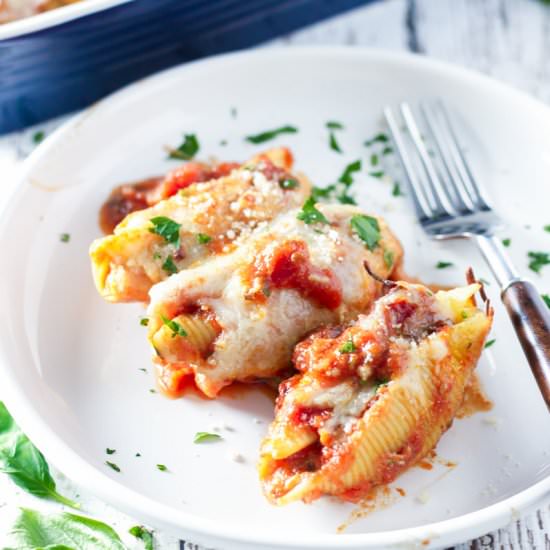 Three Cheese Stuffed Pasta Shells - Recipe photo by cookingformysoul