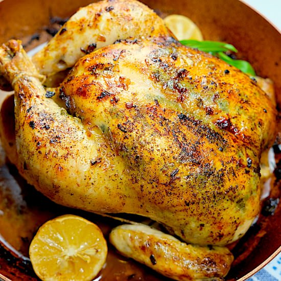 Buttery Herb Roasted Chicken - Recipe photo by SipsNibblesBites