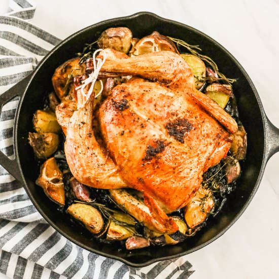 Skillet Roasted Chicken - Recipe photo by Never Not Hungry