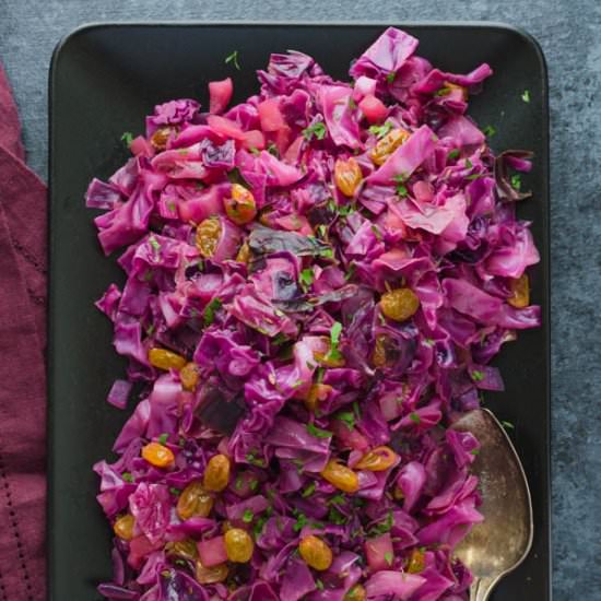 Sweet and Sour Red Cabbage - Recipe photo by garlic and zest