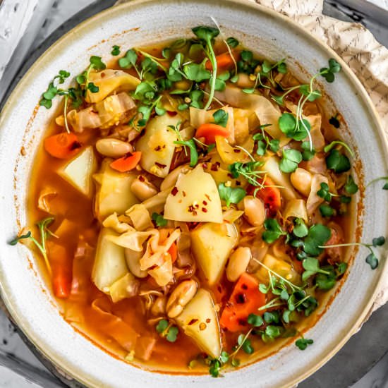 Cabbage Potato Bean Soup - Recipe photo by monkey and me kitchen adventures