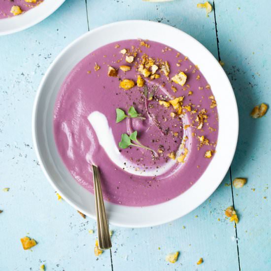 Purple Sweet Potato Soup - Recipe photo by lifeisbutadish