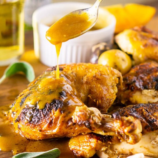 Apple Cider Spatchcock Chicken - Recipe photo by recipesworthrepeating