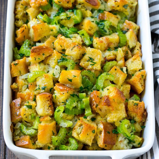 Turkey Stuffing for Thanksgiving - Recipe photo by dinneratthezoo