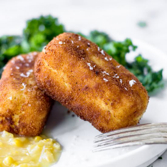 Cheesy Potato Croquettes - Recipe photo by Fork in the Kitchen