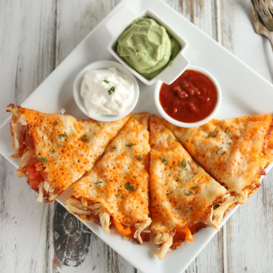 Keto Chicken Quesadilla - Recipe photo by Officially Gluten Free