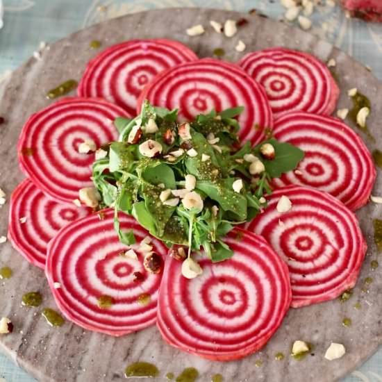 Chioggia Beet Carpaccio - Recipe photo by Home_of_Happy