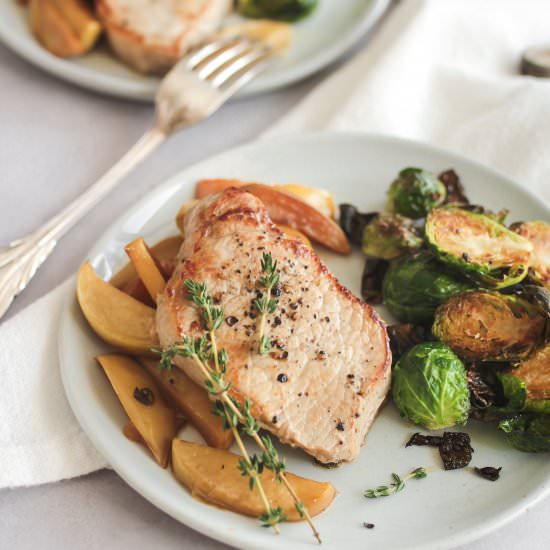Stovetop Maple Apple Pork - Recipe photo by atasteofwellbeing