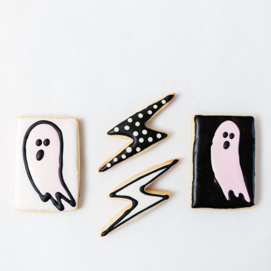 Pink Halloween Sugar Cookies - Recipe photo by The Sweet Nerd