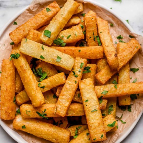 Golden Jicama Fries - Recipe photo by realbalanced