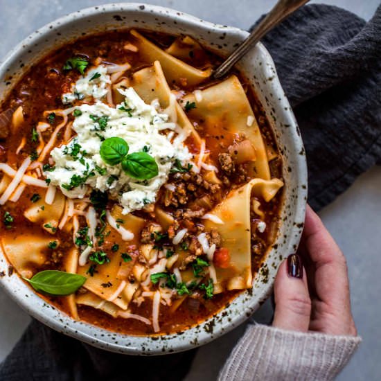 Instant Pot Lasagna Soup - Recipe photo by platingsandpairings