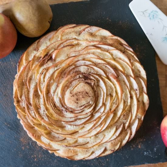 Apple and Pear Frangipane Tart - Recipe photo by DomesticBatchAsh