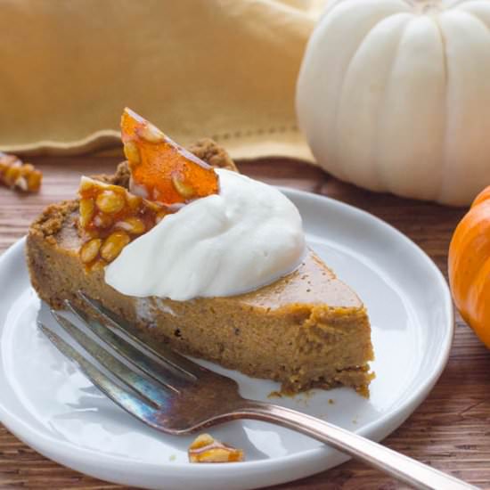 Thanksgiving Pumpkin Pie - Recipe photo by garlic and zest