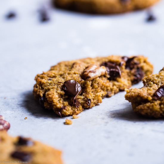 Keto Pumpkin Chocolate Chip Cookies - Recipe photo by foodfaithfitness