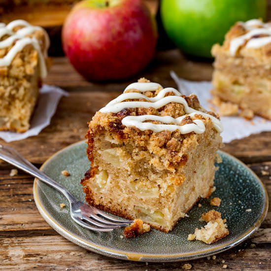 Apple Crumble Cake - Recipe photo by KitchenSanctuary