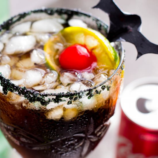 Bat Tears Halloween Cocktail - Recipe photo by No Plate Like Home