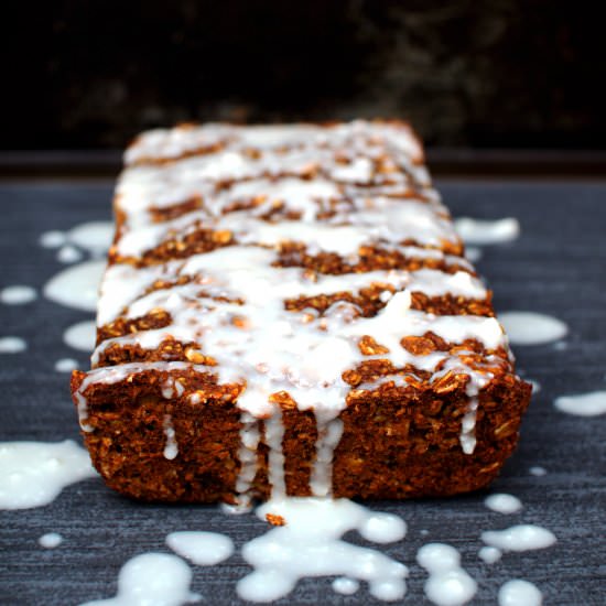 Glazed Pumpkin Pie Loaf - Recipe photo by Sneaky Mommies