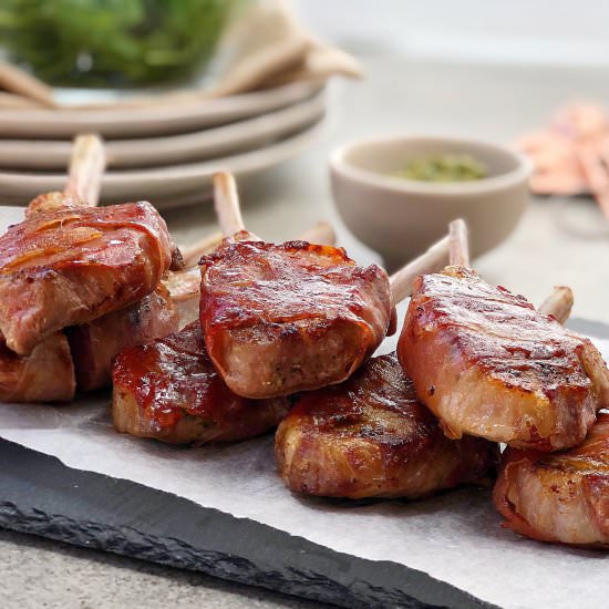 Lamb Cutlets with Prosciutto - Recipe photo by chef not required