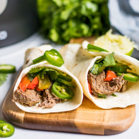 Chipotle Lime Steak Fajitas - Recipe photo by lemons and zest