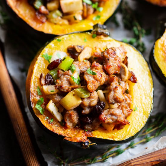 Stuffed Acorn Squash - Recipe photo by paleorunningmomma