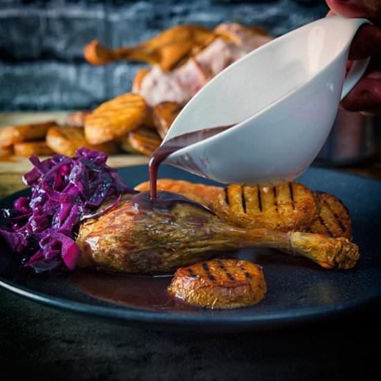 Whole Roast Duck Dinner - Recipe photo by Brian Jones