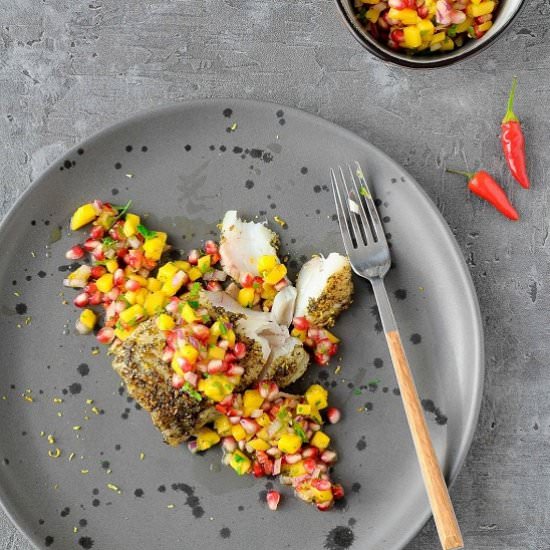 Cod fish in zatar - Recipe photo by bazyliaczywanilia