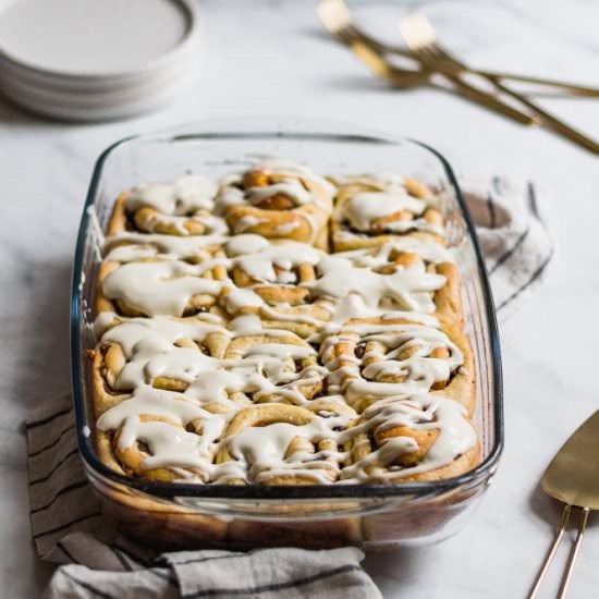 Pumpkin Butter Cinnamon Rolls - Recipe photo by foodandtable