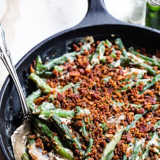 Low Carb Keto Green Bean Casserole - Recipe photo by foodfaithfitness
