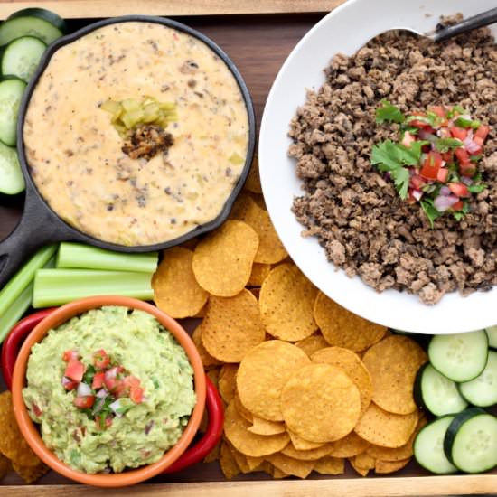 Triple-Dip Appetizer Platter - Recipe photo by Homemade Nutrition