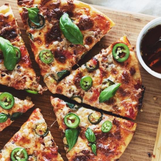 Sweet and Spicy Skillet Pizza - Recipe photo by joeats