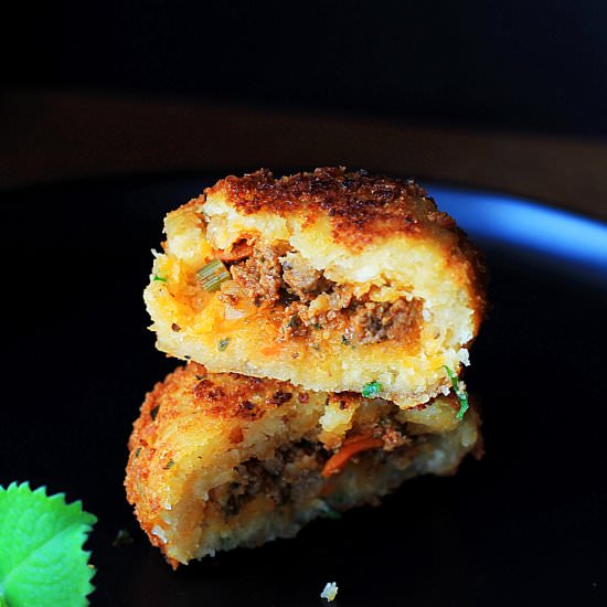 Yuca patty with beef - Recipe photo by tastesspicy