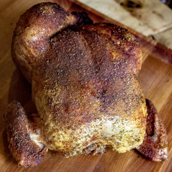 Smoked Whole Chicken - Recipe photo by SmokedMeatSunday