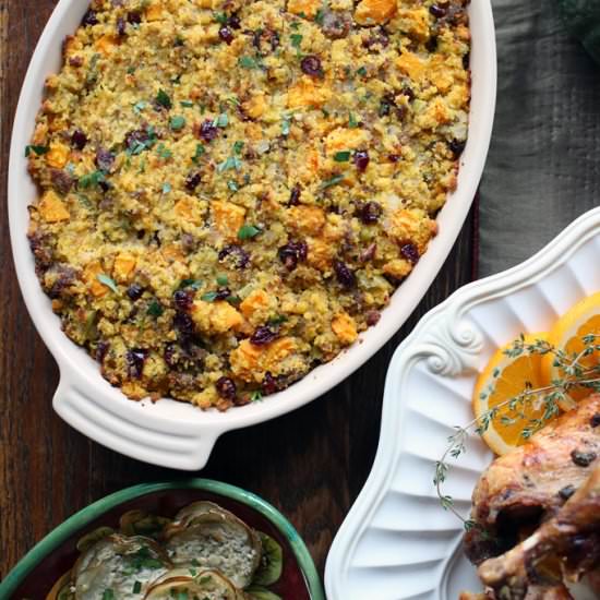 Autumn Cornbread Dressing - Recipe photo by CookingandCussing