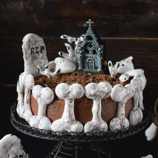 Haunted Bone Church Halloween Cake - Recipe photo by lilcupcakemonkey