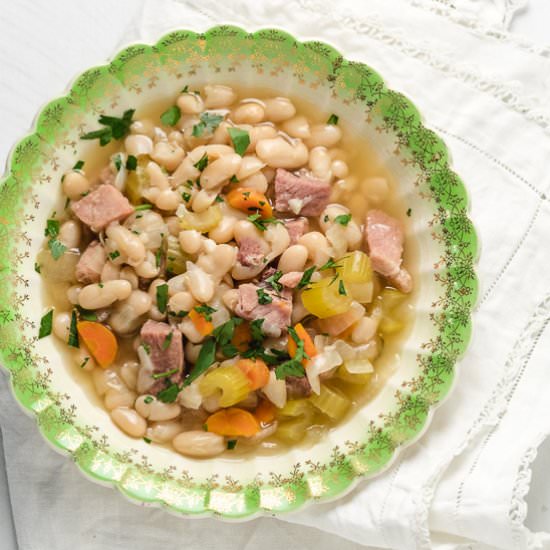 Instant Pot Ham and Bean Soup - Recipe photo by sidewalkshoes