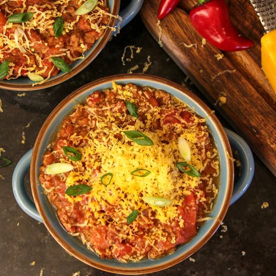 Quick & Easy Instant Pot Chili - Recipe photo by The Salted Pepper