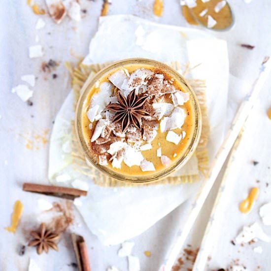 Healthy Pumpkin Pie Smoothie - Recipe photo by BetterwithCake