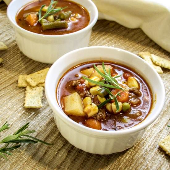 Super Beefy Vegetable Soup - Recipe photo by whiteflowerlane