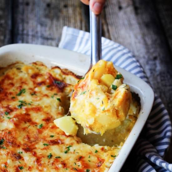 Acorn and Butternut Squash Gratin - Recipe photo by Eating European